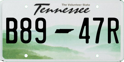 TN license plate B8947R