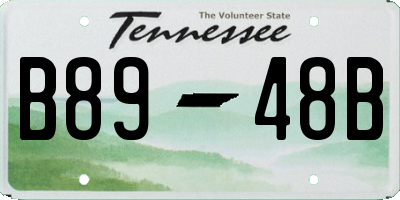 TN license plate B8948B