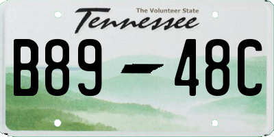 TN license plate B8948C