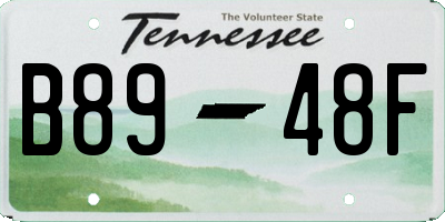 TN license plate B8948F