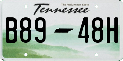 TN license plate B8948H