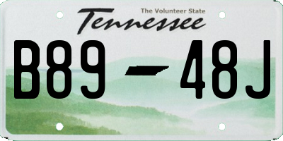 TN license plate B8948J