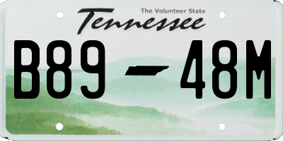 TN license plate B8948M