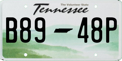 TN license plate B8948P