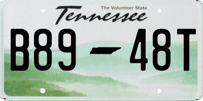 TN license plate B8948T