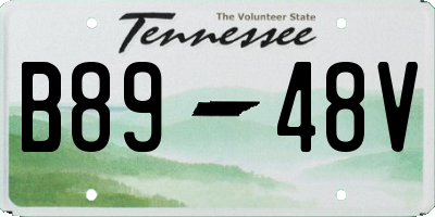 TN license plate B8948V