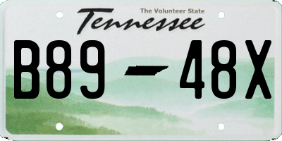 TN license plate B8948X