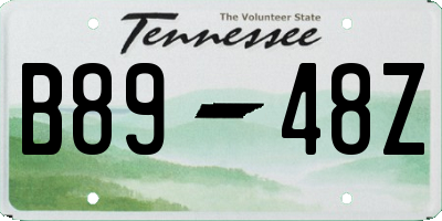 TN license plate B8948Z