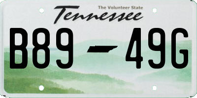 TN license plate B8949G