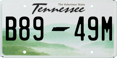 TN license plate B8949M