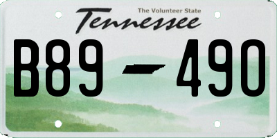 TN license plate B8949O