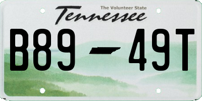 TN license plate B8949T