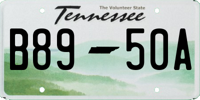 TN license plate B8950A