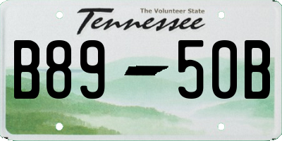 TN license plate B8950B