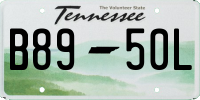 TN license plate B8950L