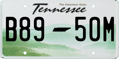 TN license plate B8950M