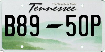 TN license plate B8950P