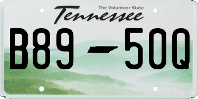TN license plate B8950Q