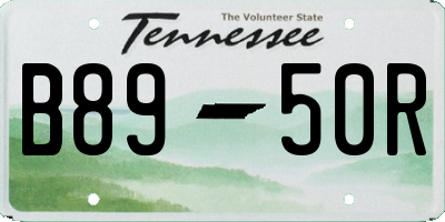 TN license plate B8950R