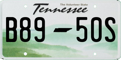 TN license plate B8950S