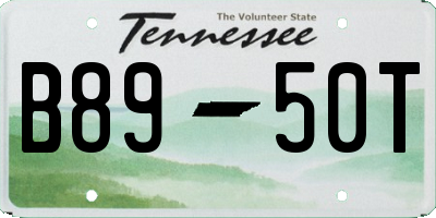 TN license plate B8950T