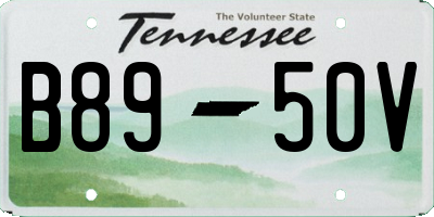TN license plate B8950V