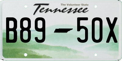 TN license plate B8950X