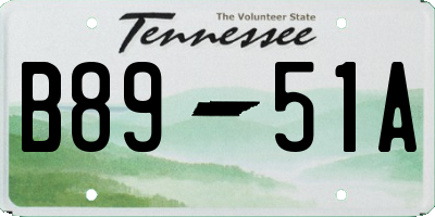 TN license plate B8951A