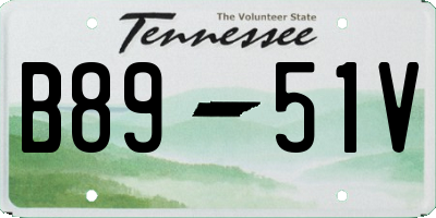 TN license plate B8951V