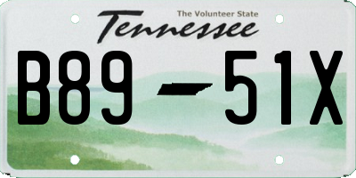 TN license plate B8951X