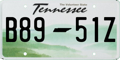 TN license plate B8951Z