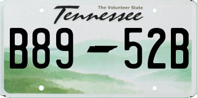 TN license plate B8952B