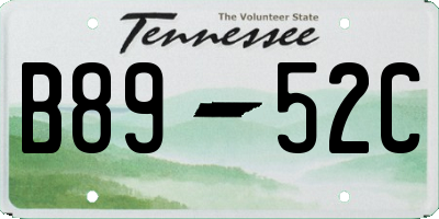 TN license plate B8952C