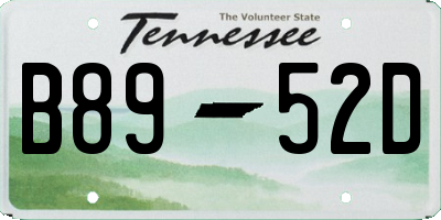 TN license plate B8952D