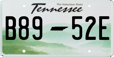 TN license plate B8952E