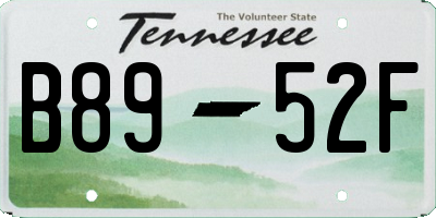 TN license plate B8952F