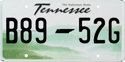 TN license plate B8952G