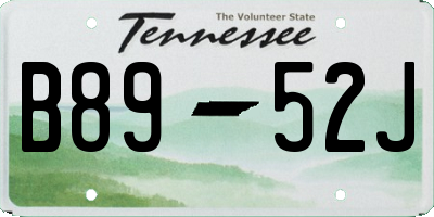 TN license plate B8952J