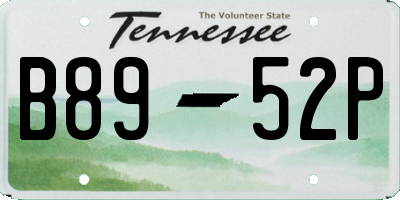 TN license plate B8952P