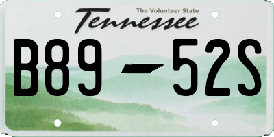 TN license plate B8952S