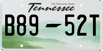 TN license plate B8952T