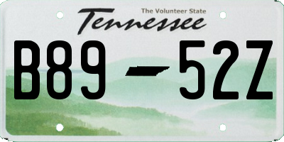TN license plate B8952Z