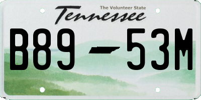 TN license plate B8953M