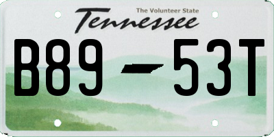 TN license plate B8953T