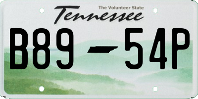 TN license plate B8954P