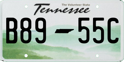 TN license plate B8955C