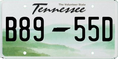 TN license plate B8955D
