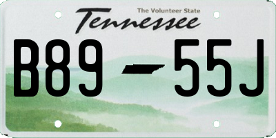 TN license plate B8955J