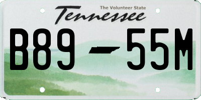 TN license plate B8955M