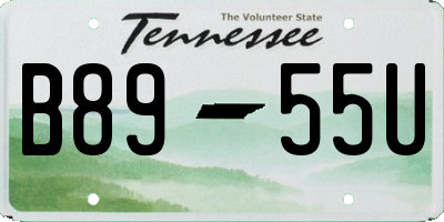 TN license plate B8955U